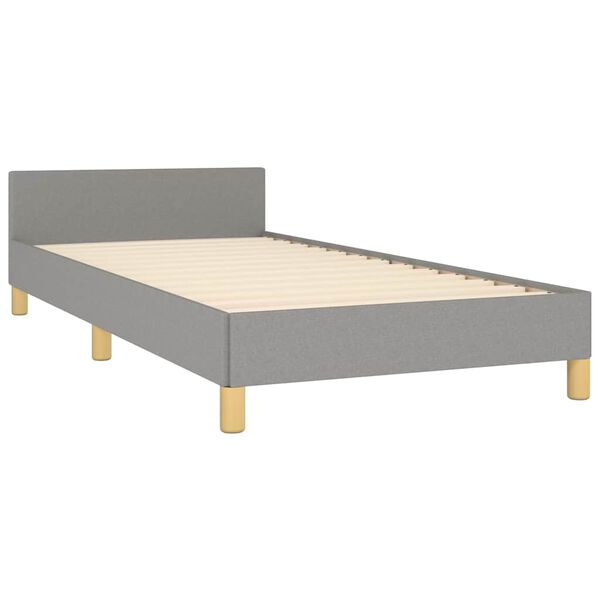 vidaXL Cadre de lit sans matelas gris clair 100x200 cm tissu