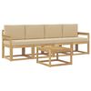 vidaXL Ensemble de canap&eacute;s d'ext&eacute;rieur 5 pc Blanc et Beige