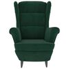vidaXL Fauteuil vert fonc&eacute; velours