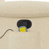 vidaXL Fauteuil de massage inclinable Cr&egrave;me Tissu