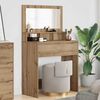 vidaXL Tables de maquillage pour chambre avec tiroir Ch&ecirc;ne artisanal