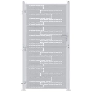 vidaXL Porte de Jardin 85 x 174 cm Acier inoxydable Verrouillable