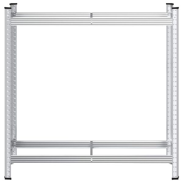 vidaXL Étagère à pneus à 2 niveaux argent 110x40x109 cm acier