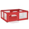 vidaXL Parc pour bébé avec 2 portes Rouge Tissu Oxford