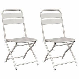 vidaXL Chaise de jardin pliante 2 pcs Beige 42 x 52 x 82 cm