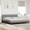 vidaXL Cadre de lit sans matelas Hanko taupe 200x200 cm tissu