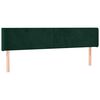 vidaXL T&ecirc;te de lit avec oreilles Vert fonc&eacute; 183x16x78/88 cm Velours