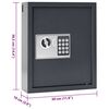 vidaXL Coffre-fort num&eacute;rique Gris fonc&eacute; 30 x 10 x 36,5 cm Acier