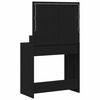 vidaXL Table de Toilette avec étagère Chêne noir 75,5 x 41 x 135 cm