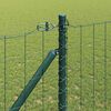 vidaXL Cl&ocirc;ture avec poteau Vert 1 x 10 m Acier et PVC