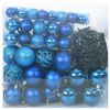 vidaXL Ensemble de Boules de No&euml;l avec 300 LED 120 pcs Bleu Plastique