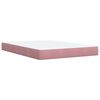 vidaXL Sommier &agrave; lattes de lit avec matelas Rose 140x190 cm Velours