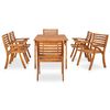 vidaXL Ensemble de salle &agrave; manger de jardin 7 pi&egrave;ces 150 x 90 cm Bois d'acacia massif