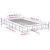 vidaXL Cadre de lit sans matelas ch&ecirc;ne sonoma 120x200 cm