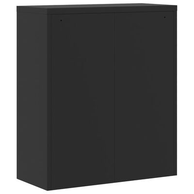 vidaXL Classeur noir 90x40x145 cm acier