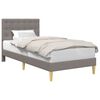 vidaXL Cadre de lit avec t&ecirc;te de lit Taupe 80 x 200 cm Tissu