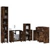 vidaXL Ensemble de meubles de salle de bain 4 pcs Ch&ecirc;ne fum&eacute; Bois