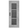 vidaXL Buffet haut Gris b&eacute;ton 34,5x34x180 cm Bois d'ing&eacute;nierie