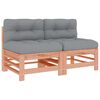 vidaXL Canap&eacute;s centraux avec coussins 2 pcs bois massif douglas