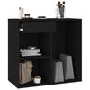 vidaXL Armoire &agrave; cosm&eacute;tiques noir 80x40x75 cm bois d'ing&eacute;nierie