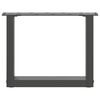 vidaXL Pieds de table basse en U 2 pi&egrave;ces Anthracite 30 x (30-31) cm Acier