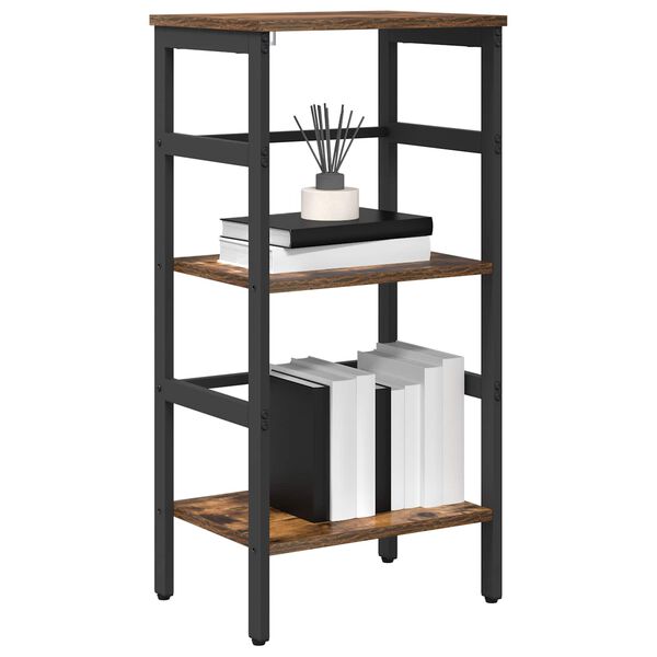 vidaXL &Eacute;tag&egrave;re Ch&ecirc;ne fum&eacute; 40 x 29,5 x 81 cm Bois d'ing&eacute;nierie
