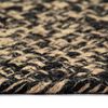 vidaXL Tapis fait &agrave; la main Jute Noir et naturel 120 cm