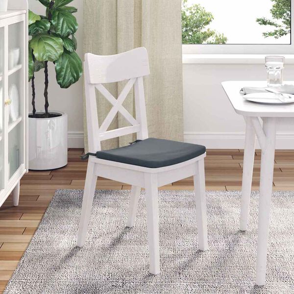 vidaXL Coussins de si&egrave;ge 4 pcs Gris fonc&eacute; 40 x 40 x 3 cm Velours