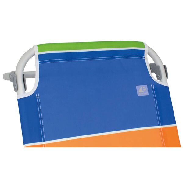 Eurotrail Chaise de plage 2 en 1 Sete rayures color&eacute;es