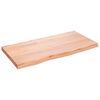 vidaXL Comptoir de salle de bain marron 80x40x(2-4) cm bois trait&eacute;