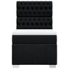 vidaXL Sommier &agrave; lattes de lit avec matelas Noir 90x190 cm Tissu