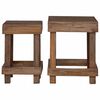 vidaXL Support de Plante 2 pcs Marron 70 x 11 x 27 cm Bois d'Acajou
