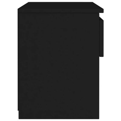 vidaXL Table de chevet Noir 40x30x39 cm Aggloméré