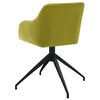 vidaXL Chaises pivotantes &agrave; manger lot de 2 vert tissu