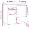 vidaXL Buffet Sonoma gris 60x35x70 cm Bois d'ing&eacute;nierie
