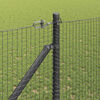vidaXL Poteau de cl&ocirc;ture. Gris 25 x 1,2 m (maille 19 x 19 mm)