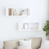 vidaXL &Eacute;tag&egrave;res cube murales 2pcs Blanc 80x15x26,5cm bois d'ing&eacute;nierie
