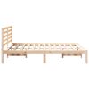 vidaXL Cadre de lit avec t&ecirc;te de lit Marron 140 x 190 cm Pin massif