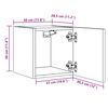 vidaXL Meubles TV muraux 2 pcs chêne artisanal 30,5x30x30 cm