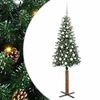 vidaXL Sapin de No&euml;l mince Vert 180 cm PVC et bois de pin massif