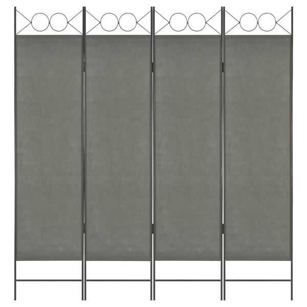 vidaXL Cloison de s&eacute;paration 4 panneaux Anthracite 160 x 180 cm