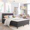 vidaXL T&ecirc;te de lit Gris fonc&eacute; Tissu 160x200 cm