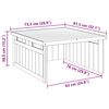 vidaXL Garage pour tondeuse &agrave; gazon Marron 73.5 x 81.5 x 38.5 cm
