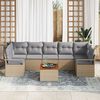 vidaXL Ensemble de canap&eacute; de jardin 8 pcs Beige et Gris clair