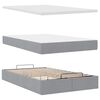 vidaXL Cadre de lit ottoman et matelas gris clair 120x200 cm tissu