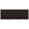vidaXL Dessus de table marron fonc&eacute; bois ch&ecirc;ne massif trait&eacute;