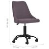 vidaXL Chaise pivotante &agrave; manger Taupe Tissu