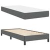 vidaXL Lit à ressorts avec matelas Gris foncé 80 x 200 cm tissu
