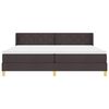 vidaXL Lit &agrave; ressorts avec matelas Marron fonc&eacute; 200 x 200 cm Polyester
