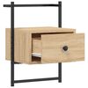vidaXL Table de chevet murale ch&ecirc;ne sonoma 35x30x51 cm